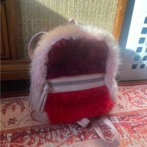 Jules Euphoria Fuzzy Mini Pink and Red Backpack (s1 e1)